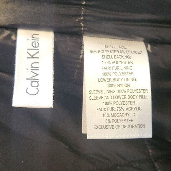 Calvin Klein Faux-Fur-Lined Parka Small size - Picture 9 of 10